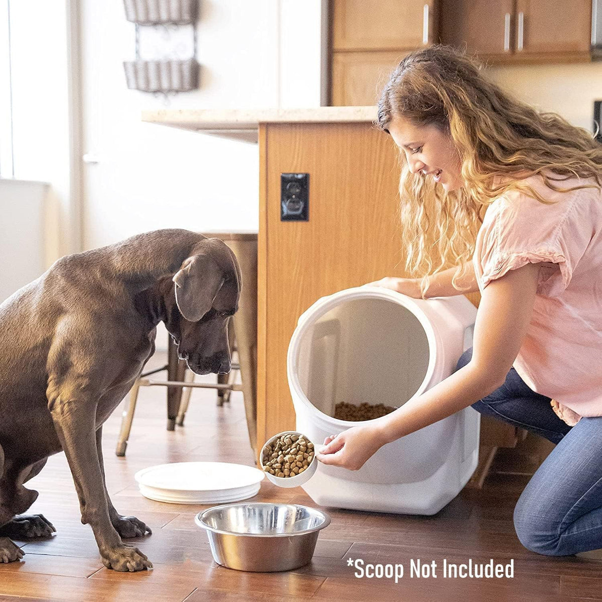 Gamma2 Vittles Vault Stackable Dog Food Storage Container with Sealing Lid, Up to 40 lbs Dry Pet