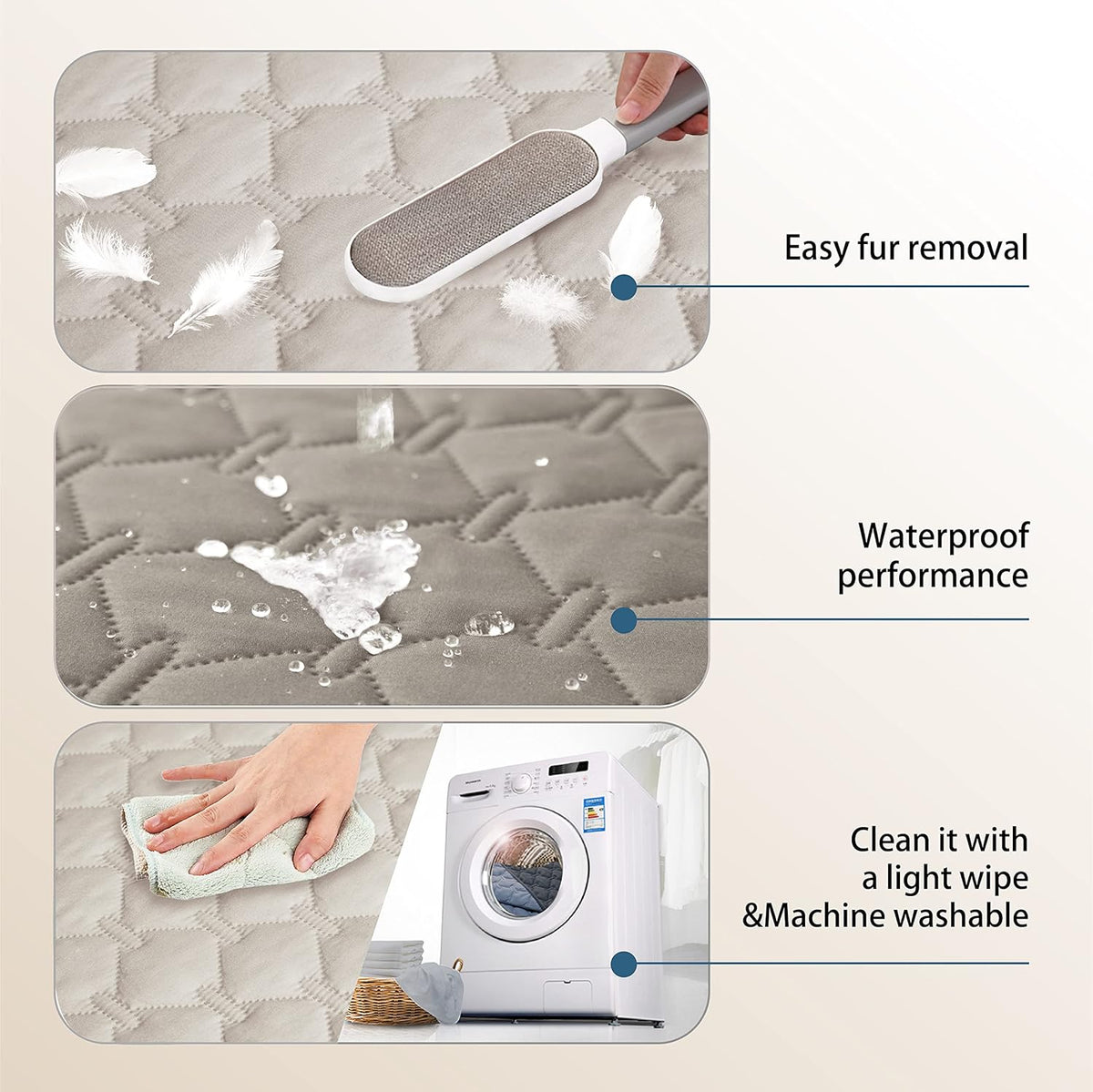 gogobunny 100% Double Sided Waterproof Dog Blanket Soft Pet Bed Cover Reversible Protect Furniture