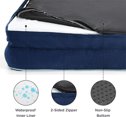 Bedsure Orthopedic Dog Beds for Small Dogs - Washable Small Dog Cat Bed Waterproof, Comfort Pet