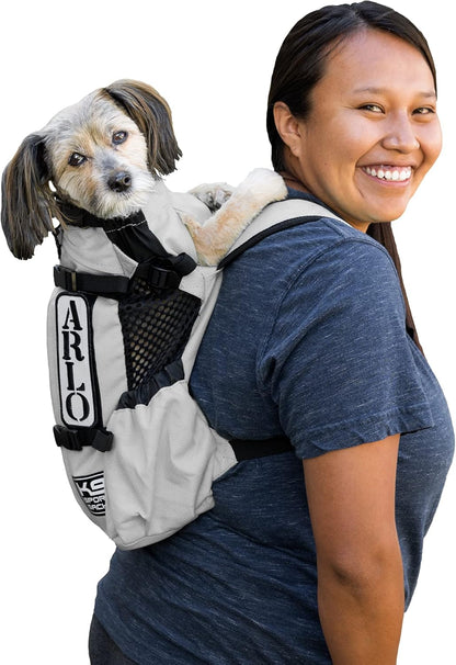 K9 Sport Sack Air 2 - X-Small, Light Grey - Ideal for Dogs with 9-12” Back Length - Durable
