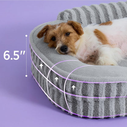 LE SURE Cute Dog Bed Medium Size Dog, Orthopedic Waterproof Medium Pet Beds with Sides, Non-Slip