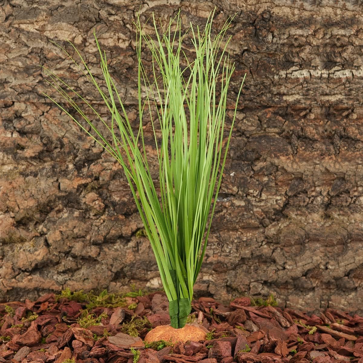Fake Green Grass Plants, Reptile Plants for Terrarium, Bearded Dragon Tank Accessories Habitat