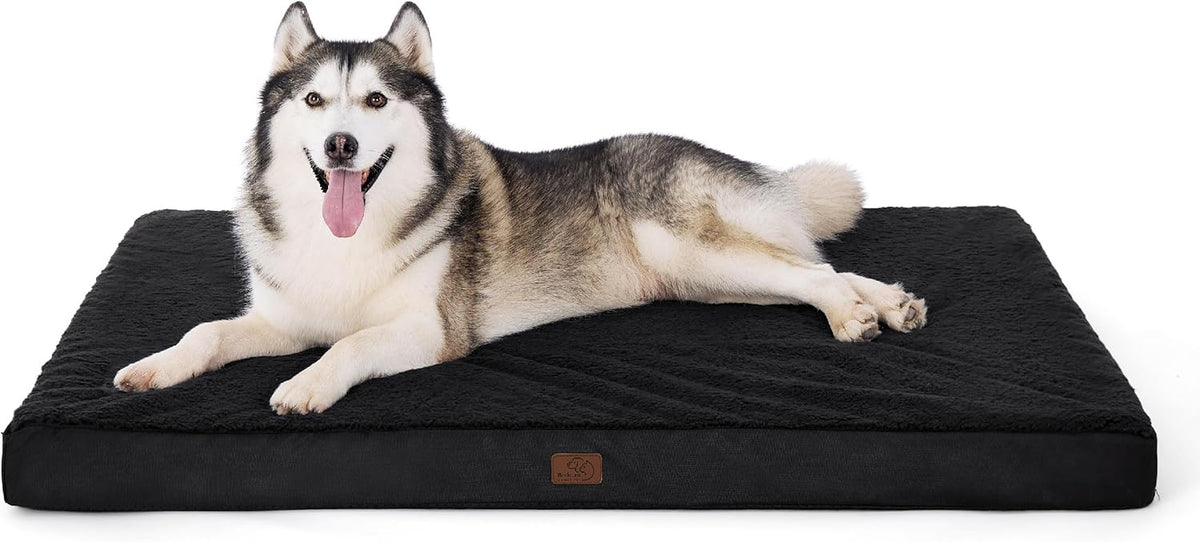 Bedsure XXL Dog Bed for Large Dogs - Orthopedic Flat Giant Pet Beds with Removable Washable Cover