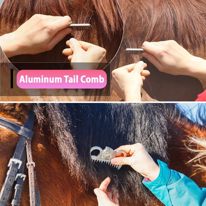 Horse Grooming Kit 13 Piece, Horse Brushes for Grooming Supplies with Tote Bag, Horses Tack Brush