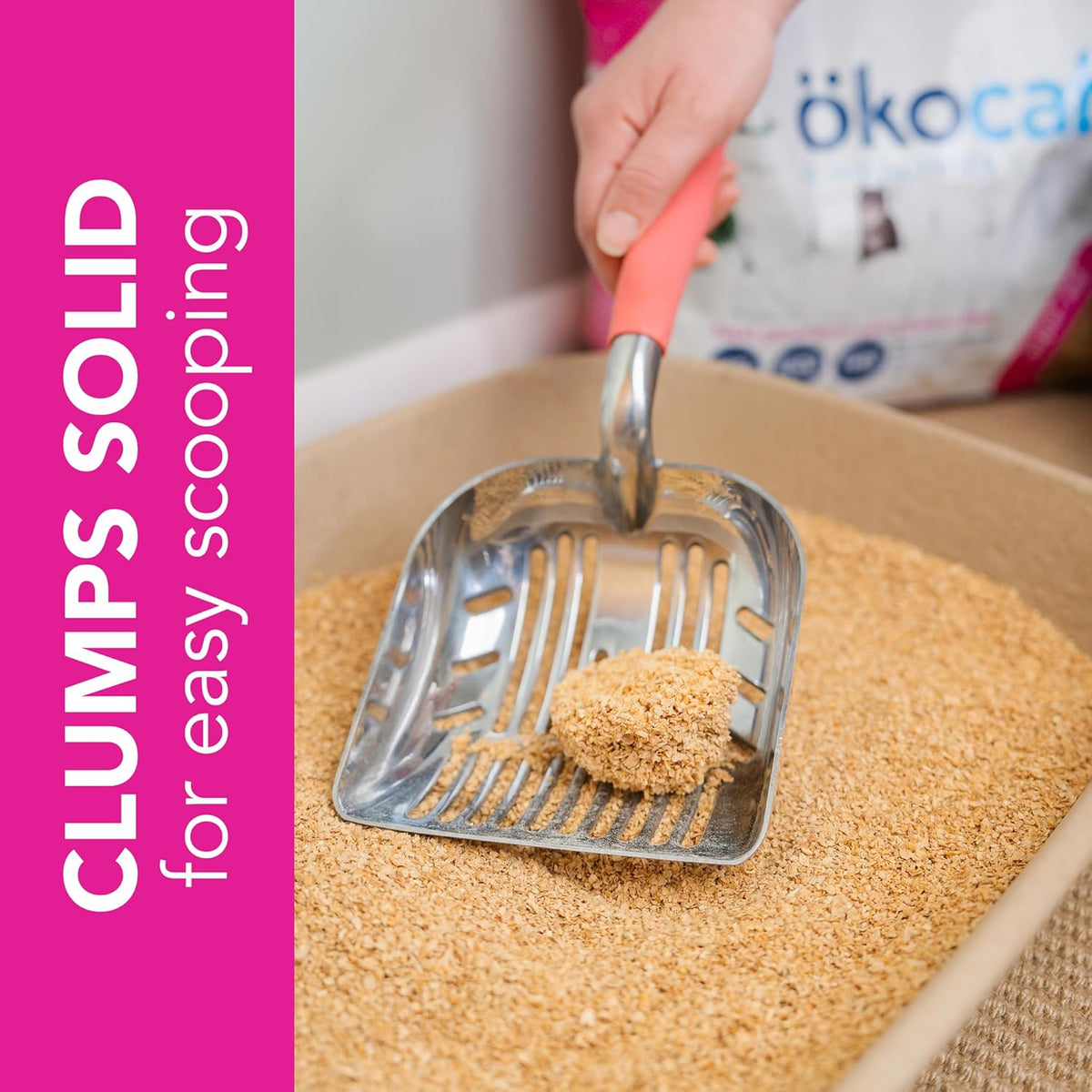 ökocat Super Soft Wood Clumping Cat Litter, Unscented, 15.8 pounds - Natural Ingredients, Stops