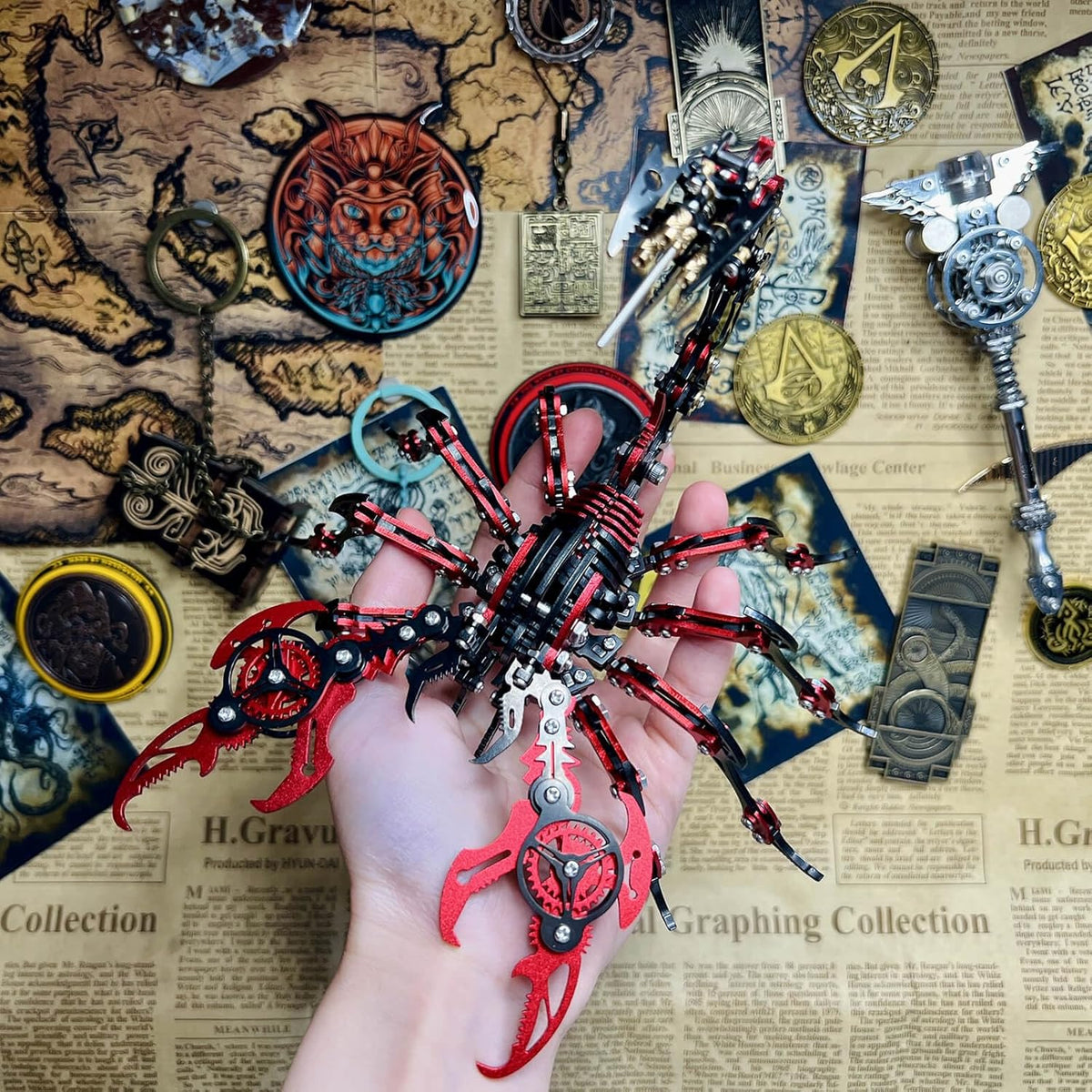 Scorpion 3D Metal Puzzles Kits for Adults Teens – 454 Pcs – Mechanical Assembly Models – 4 Hours to