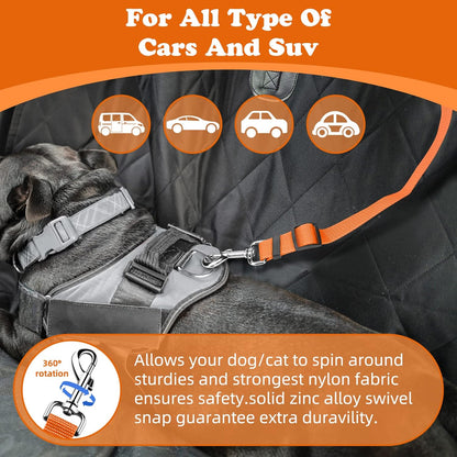 BWOGUE Pet Dog Cat Seat Belts, Car Headrest Restraint Adjustable Safety Leads Vehicle Seatbelt