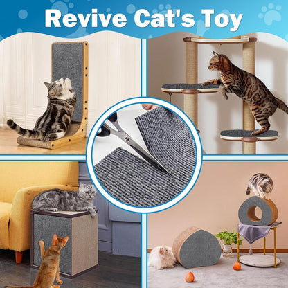Cat Scratch Couch Furniture Protector, Adhesive Cat Scratch Pad Deterrent for Furniture, DIY