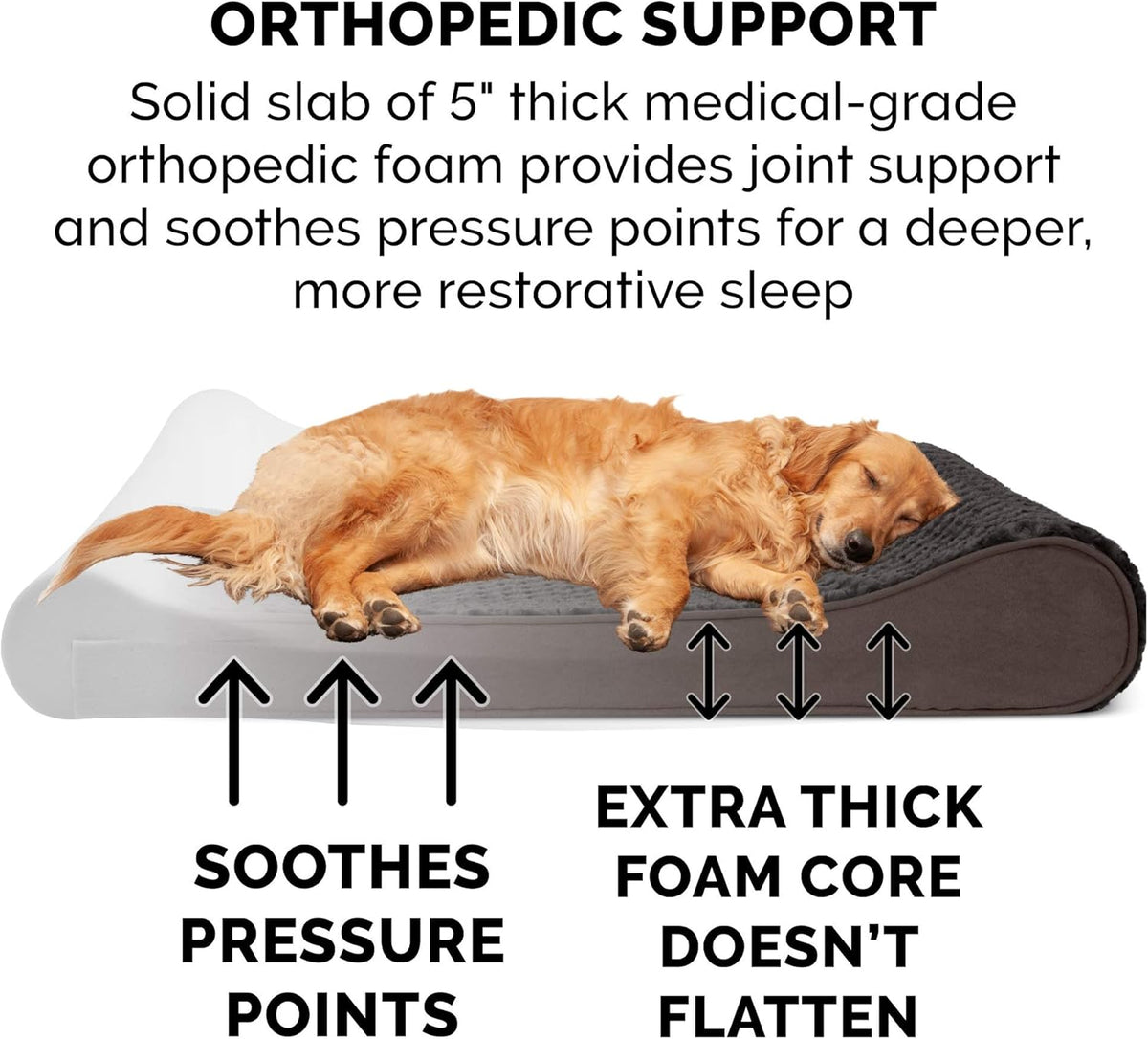 Furhaven Orthopedic Dog Bed for Large Dogs w/ Removable Washable Cover, For Dogs Up to 150 lbs