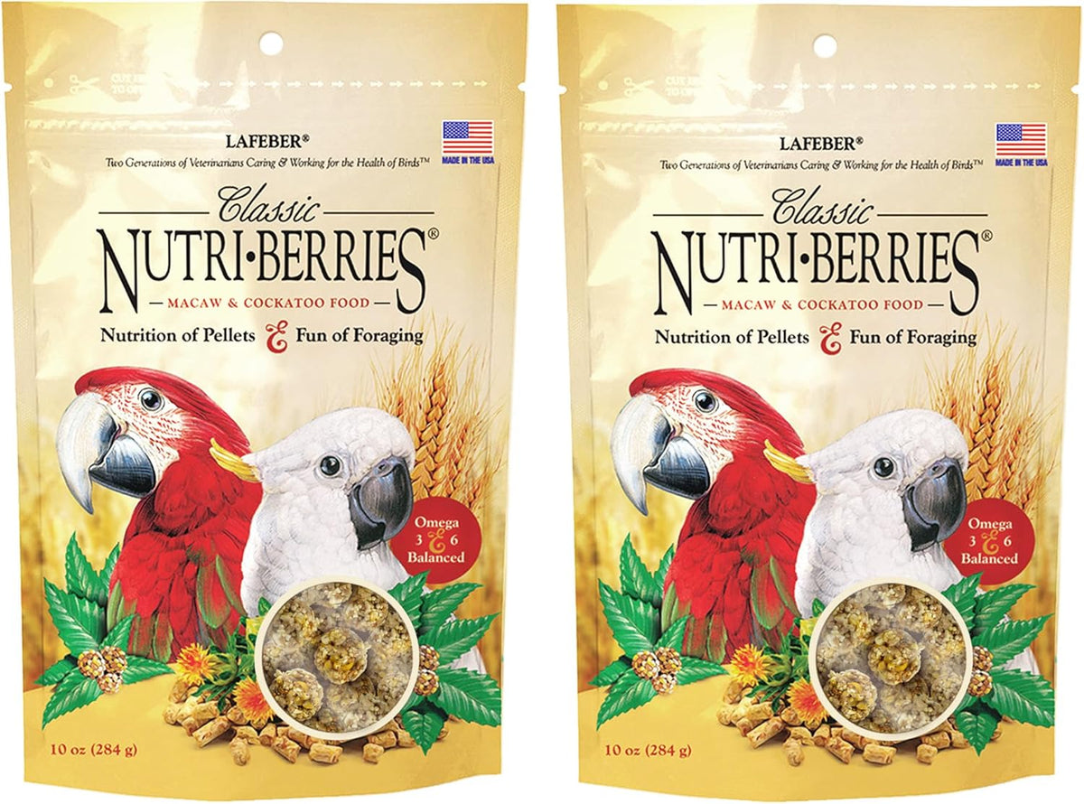 LAFEBER'S Classic Nutri-Berries Pet Bird Food, Made with Non-GMO and Human-Grade Ingredients, for