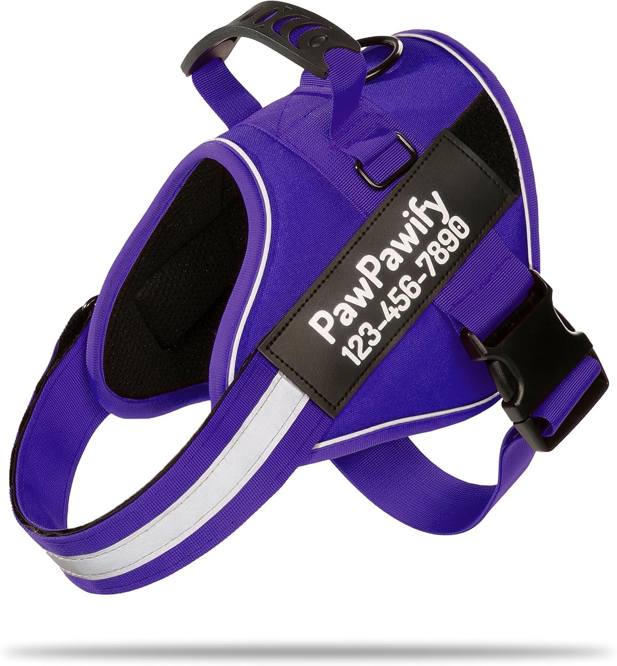 PawPawify Custom No Pull Dog Harness with Name and Phone Number, Heavy Duty Personalized Pet Vest