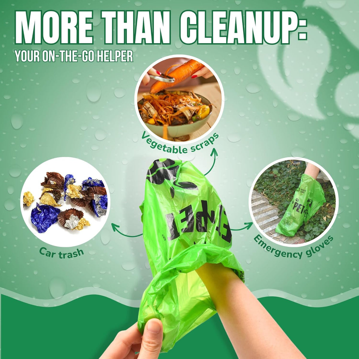 Pet N Pet 540 Counts Green Poop Bags for Dogs, 38% Plant Based & 62% PE Extra Thick Dog Poop Bags