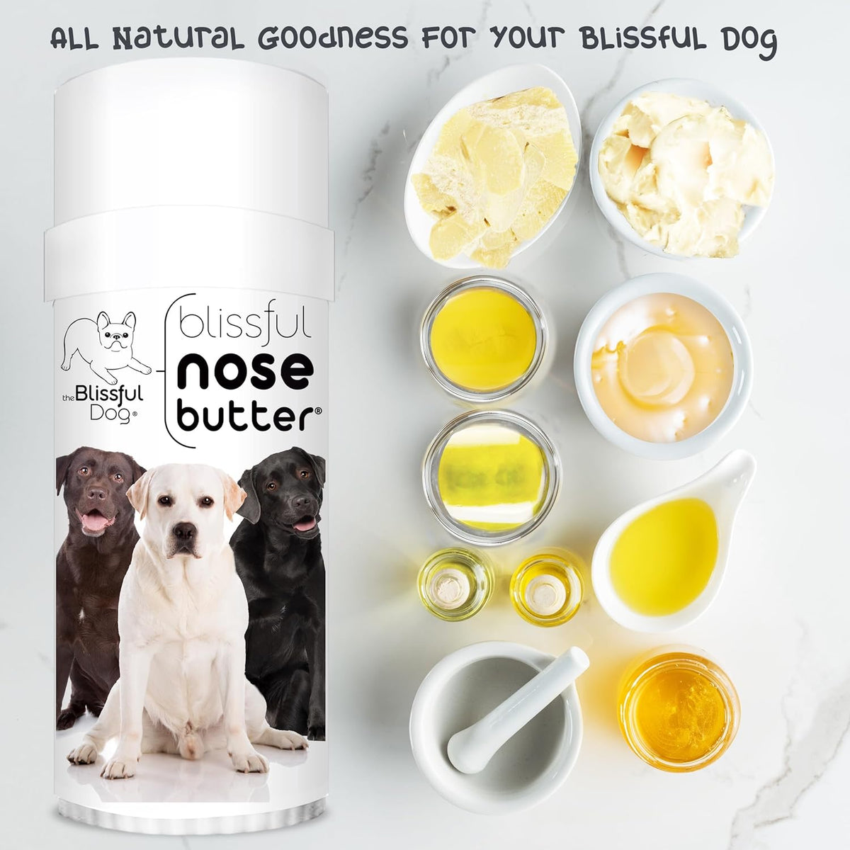 The Blissful Dog Labrador Retriever Nose Butter, Versatile Dog Nose Balm for Dry Nose, Handcrafted