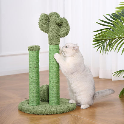 Amazon Basics Cat Scratcher - Indoor Cactus Triple Posts Cat & Kittens Scratching Post with