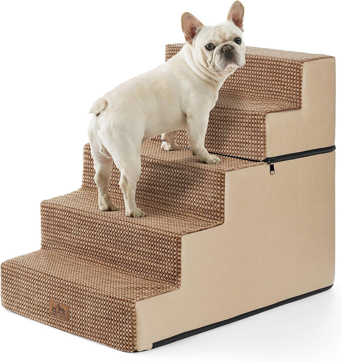 Dog Stairs for Small Dogs, 5 Tier Removable Wider Pet Stairs for Couch and Bed, 23.6" H Non-Slip