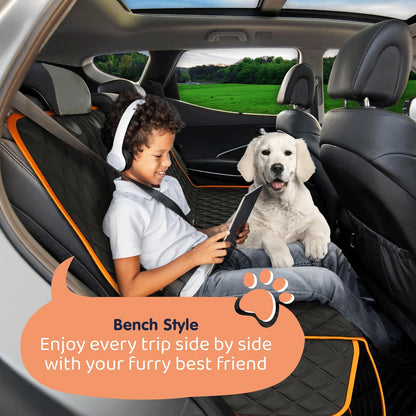 XL Dog Car Seat Cover for Back Seat, Waterproof Hammock for Car, SUV & Truck, Non-Slip Backseat