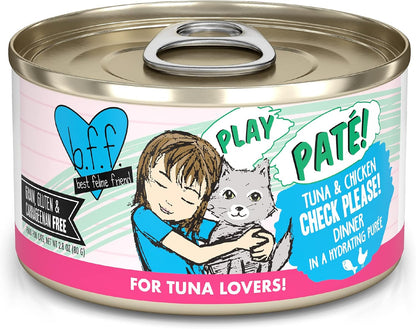 Weruva B.F.F. Play - Best Feline Friend Paté Lovers, Aw Yeah!, Tuna & Chicken Check Please! with