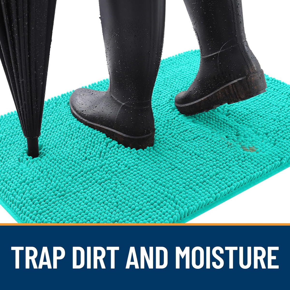 OLANLY Dog Door Mat for Muddy Paws 47x24, Absorbs Moisture and Dirt, Absorbent Non-Slip Washable