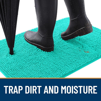 OLANLY Dog Door Mat for Muddy Paws 47x24, Absorbs Moisture and Dirt, Absorbent Non-Slip Washable