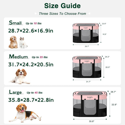 Love's cabin Pet Puppy Dog Playpen, Large Dog Tent Crates Cage Indoor/Outdoor, Portable Exercise
