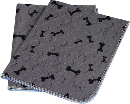 Washable Dog Pee Pads with Free Grooming Gloves,Non Slip Dog Mats with Great Urine