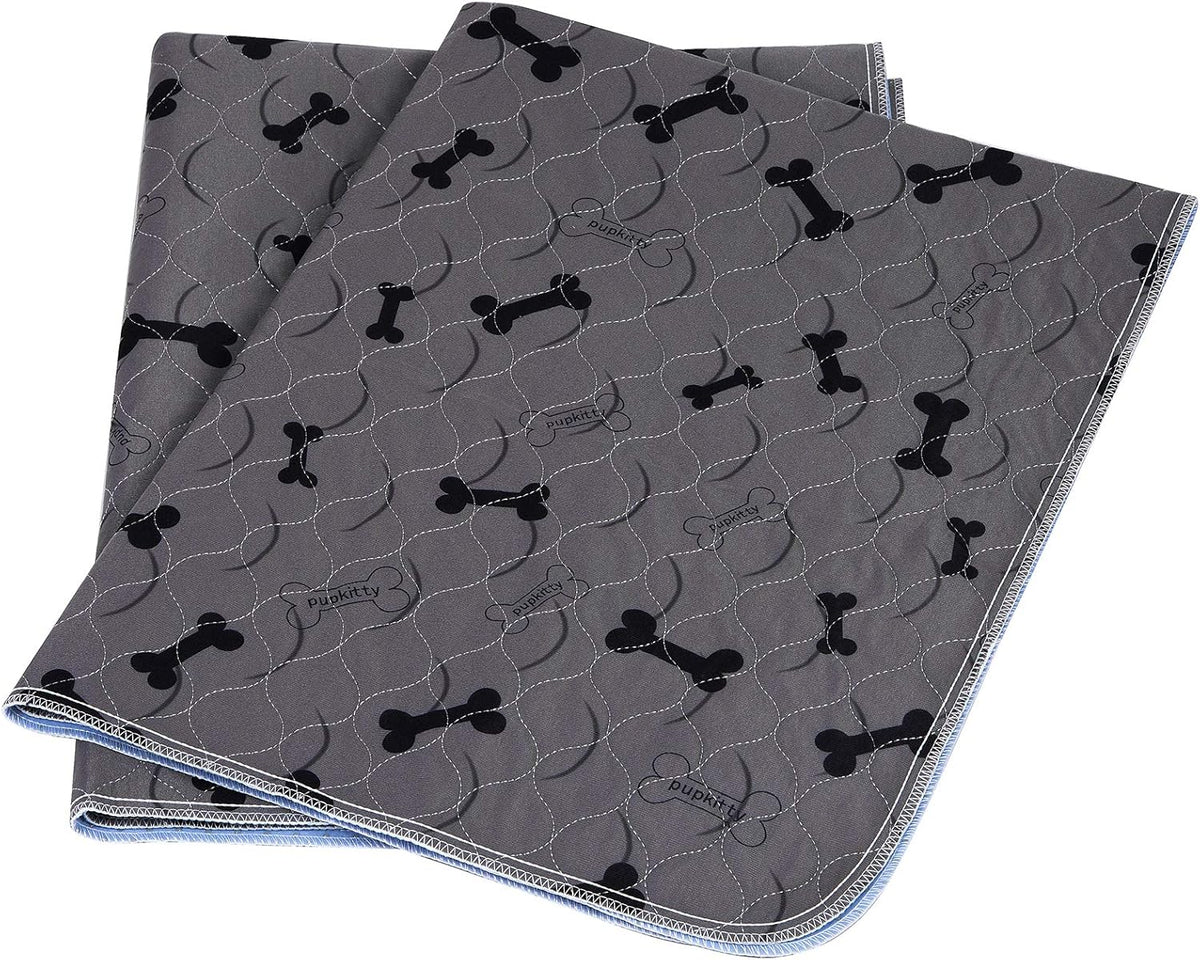 Washable Dog Pee Pads with Free Grooming Gloves,Non Slip Dog Mats with Great Urine