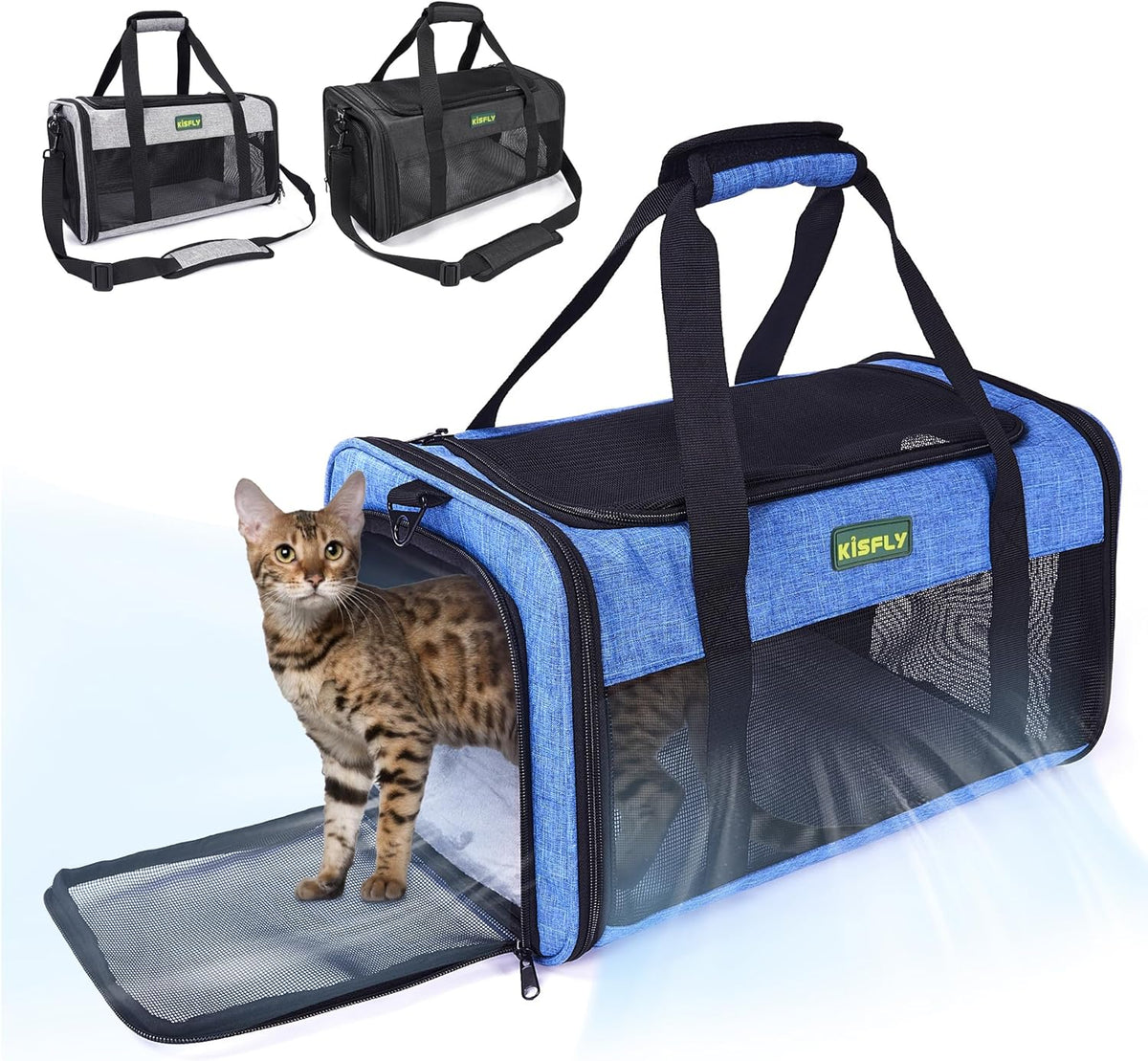 TSA-Approved Under-Seat Airline Pet Carrier – Soft-Sided, Foldable Travel Bag for Cats, Puppies