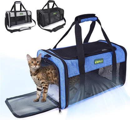 TSA-Approved Under-Seat Airline Pet Carrier – Soft-Sided, Foldable Travel Bag for Cats, Puppies