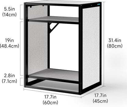 LANDEN Gray Metal Frame Stand, Three-Shelf for Fish Tanks up to 30 Gal, CLX60-60X45X80cm