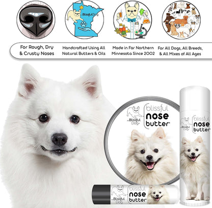 The Blissful Dog American Eskimo Nose Butter for Dry, Cracked Skin, Lick-Safe Dog Nose Balm with