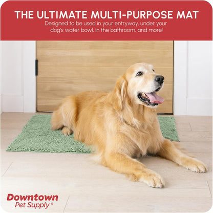 My Doggy Place Microfiber Dog Mat for Muddy Paws, 36" x 26" Sage - Absorbent and Quick-Drying Dog
