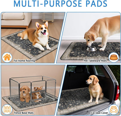 Washable Pee Pads for Dogs 2 Pack, Absorbent Reusable Puppy Pads Waterproof, Leakproof & Non-Slip