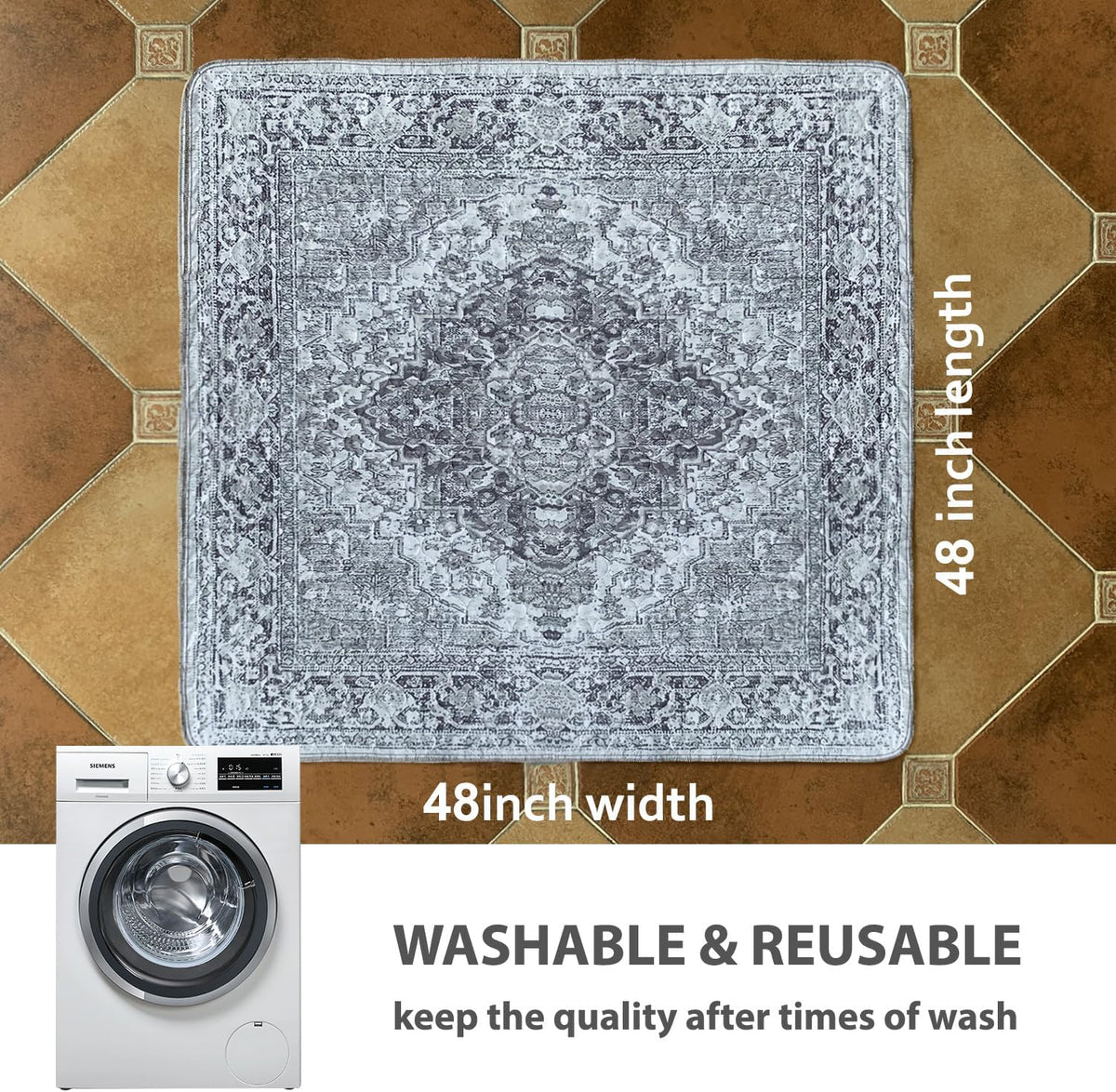 nunubaby Washable Pee Pads for Dogs, Stylish, Non-Slip and Leak-Proof Pee Pads. Reusable Potty Pads