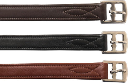 Exion FlexiStrong Stirrup Leathers for English Saddles – 1" Premium Calfskin with Nylon Core