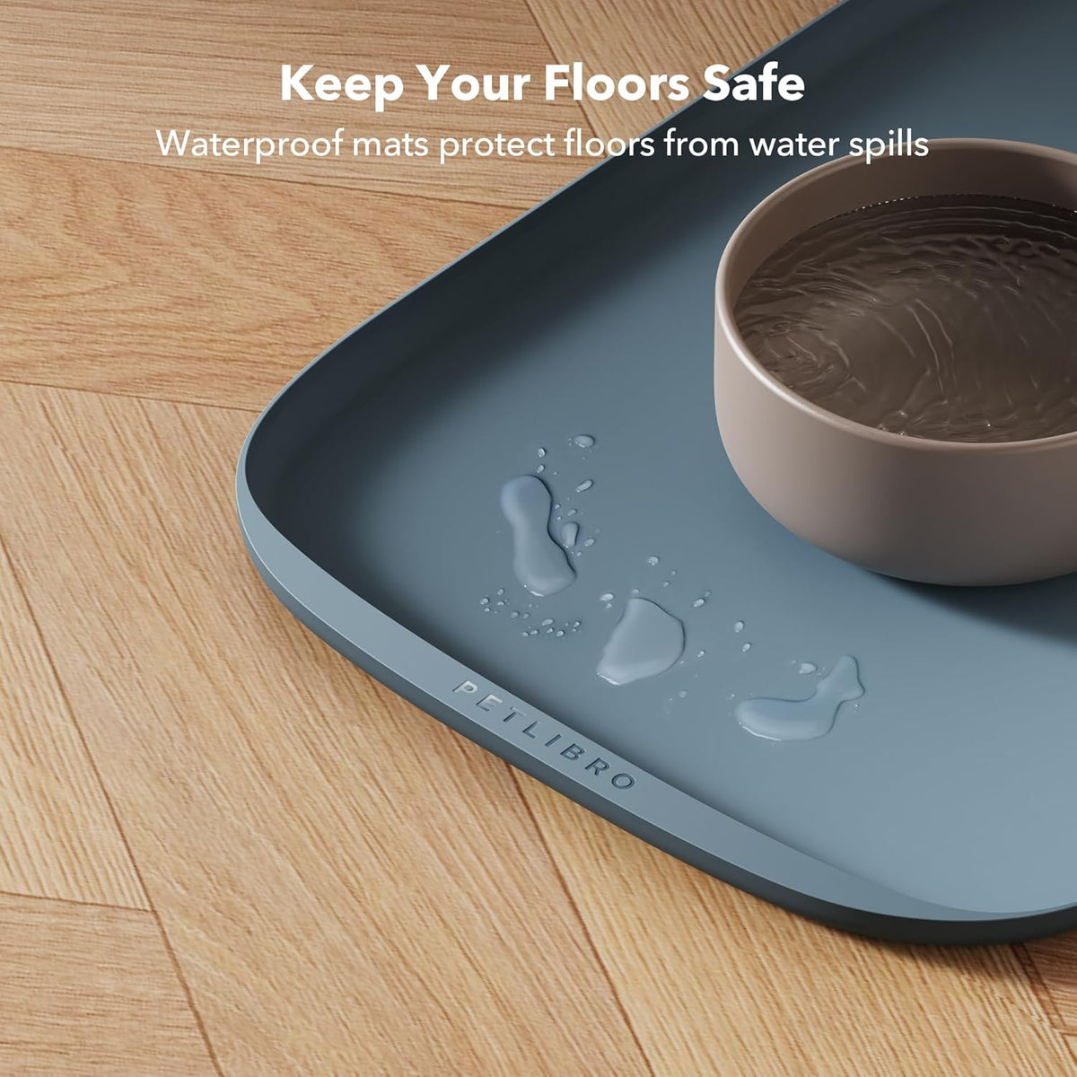 PETLIBRO Dog Food Mat, Safety Silicone Cat Food Mat for Feeder & Fountain, Waterproof Dog Bowl