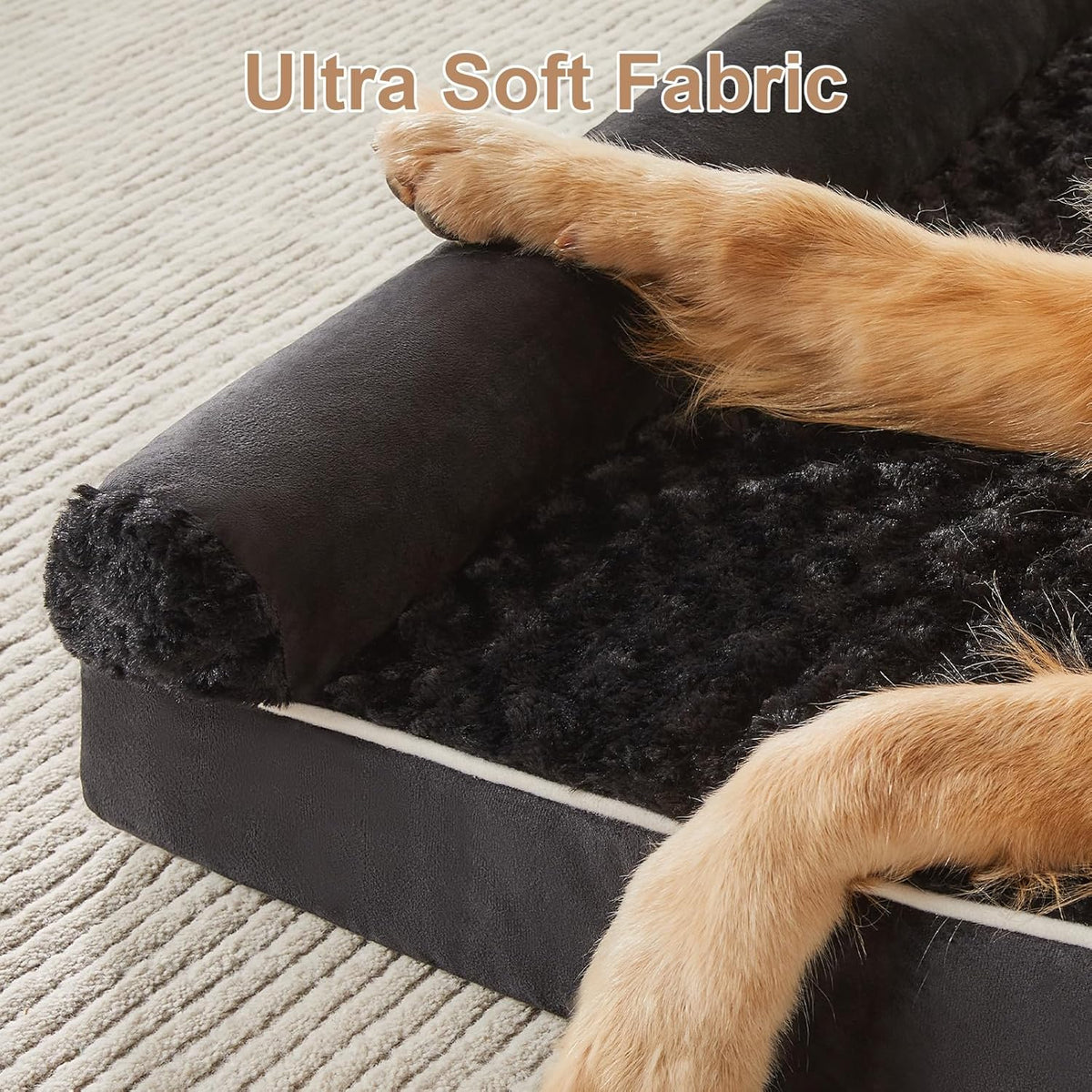 BFPETHOME Dog Beds for Large Dogs, Orthopedic Dog Bed for Medium Large Dogs,Big Waterproof Couch