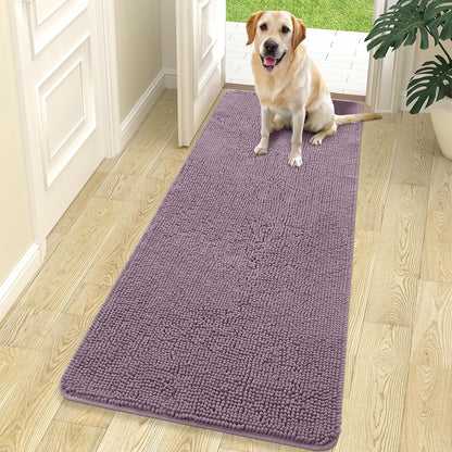 OLANLY Dog Door Mat for Muddy Paws 70x24, Absorbs Moisture and Dirt, Absorbent Non-Slip Washable