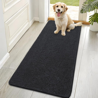OLANLY Dog Door Mat for Muddy Paws 70x35, Absorbs Moisture and Dirt, Absorbent Non-Slip Washable