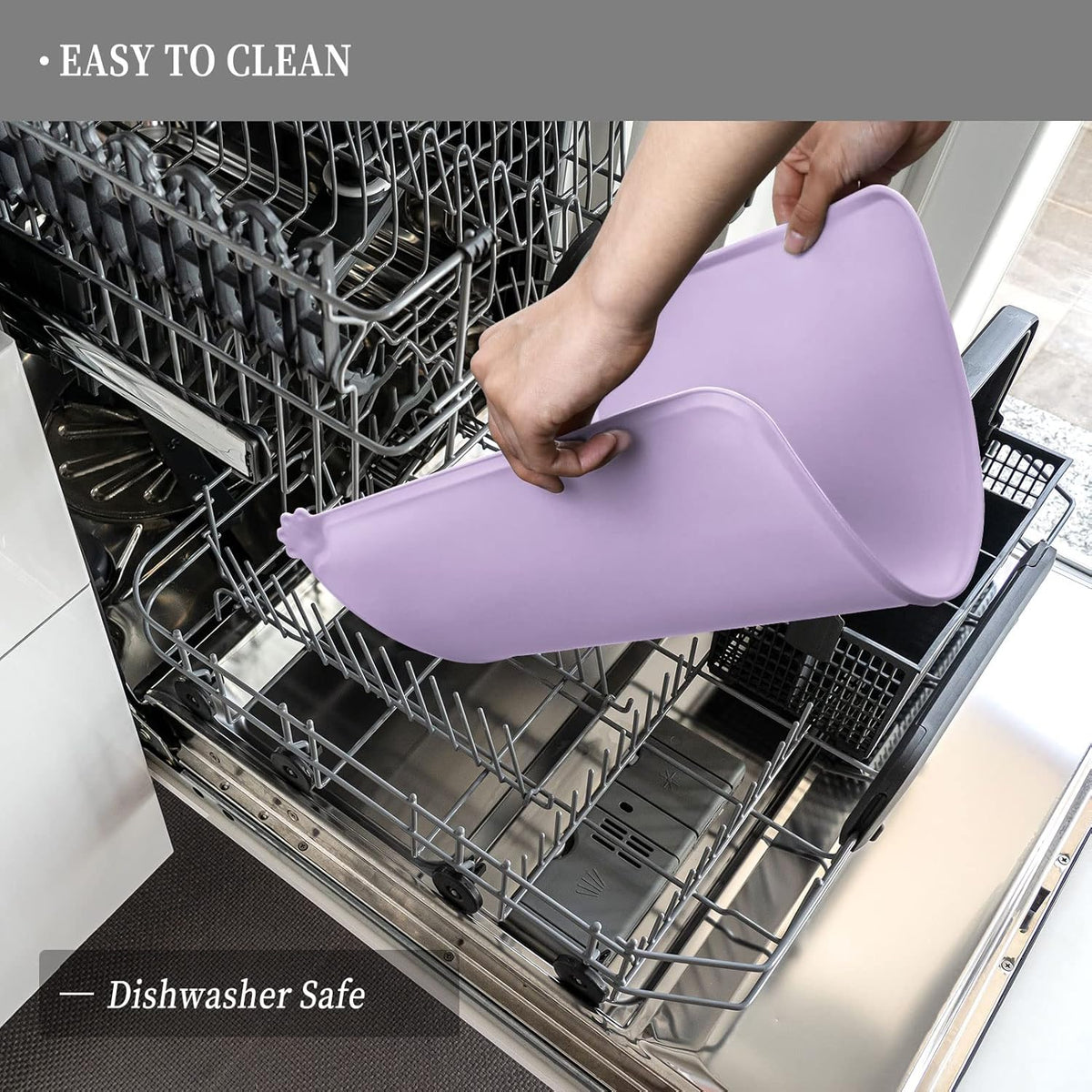 Waterproof Pet Feeding Mat with High Raised Edges, Heavier and Thicker Placemats for Cat Dog Water