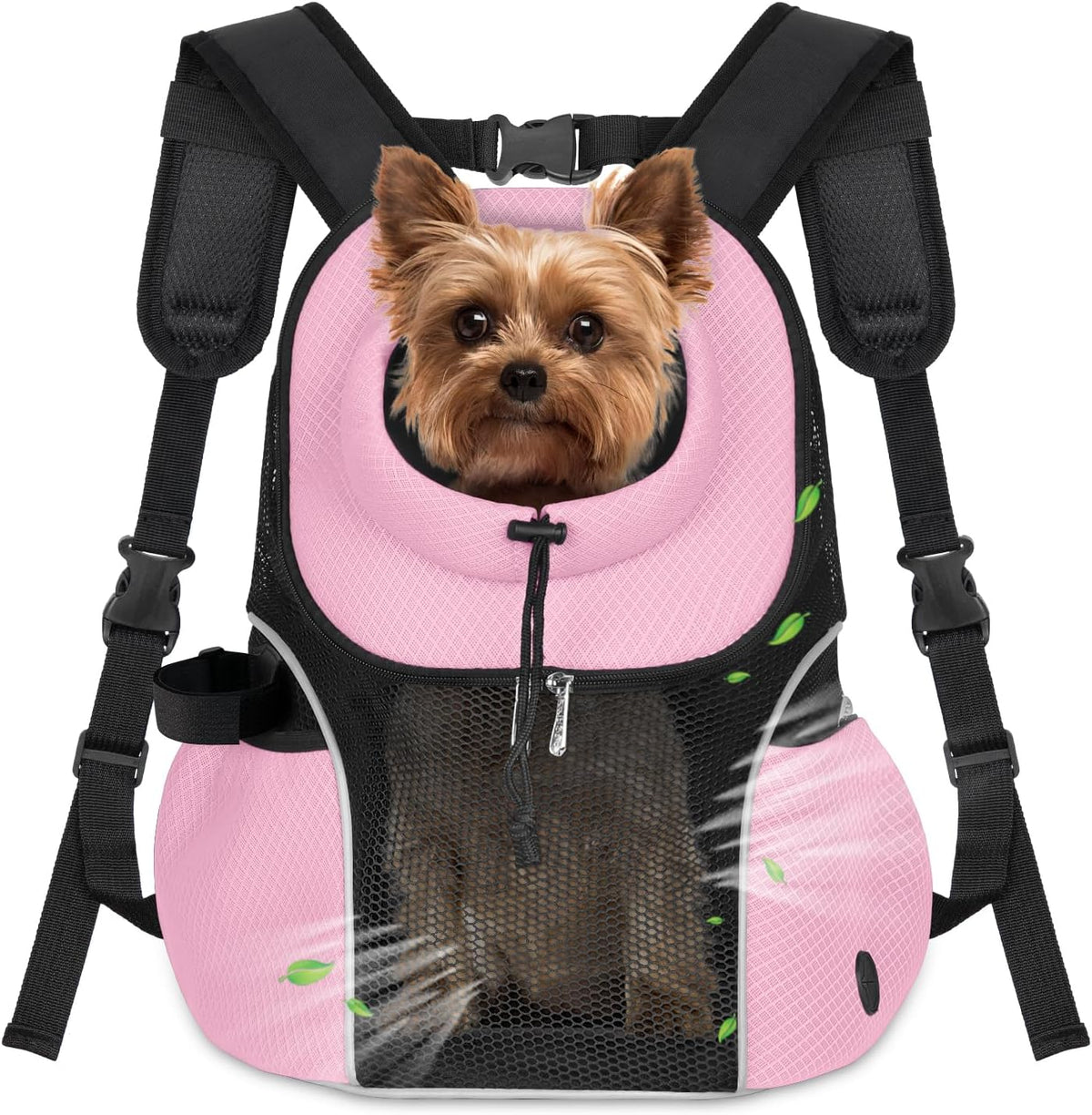 WOYYHO Pet Dog Carrier Backpack Small Dog Front Backpack Ventilated Mesh Dog Travel Back Pack with