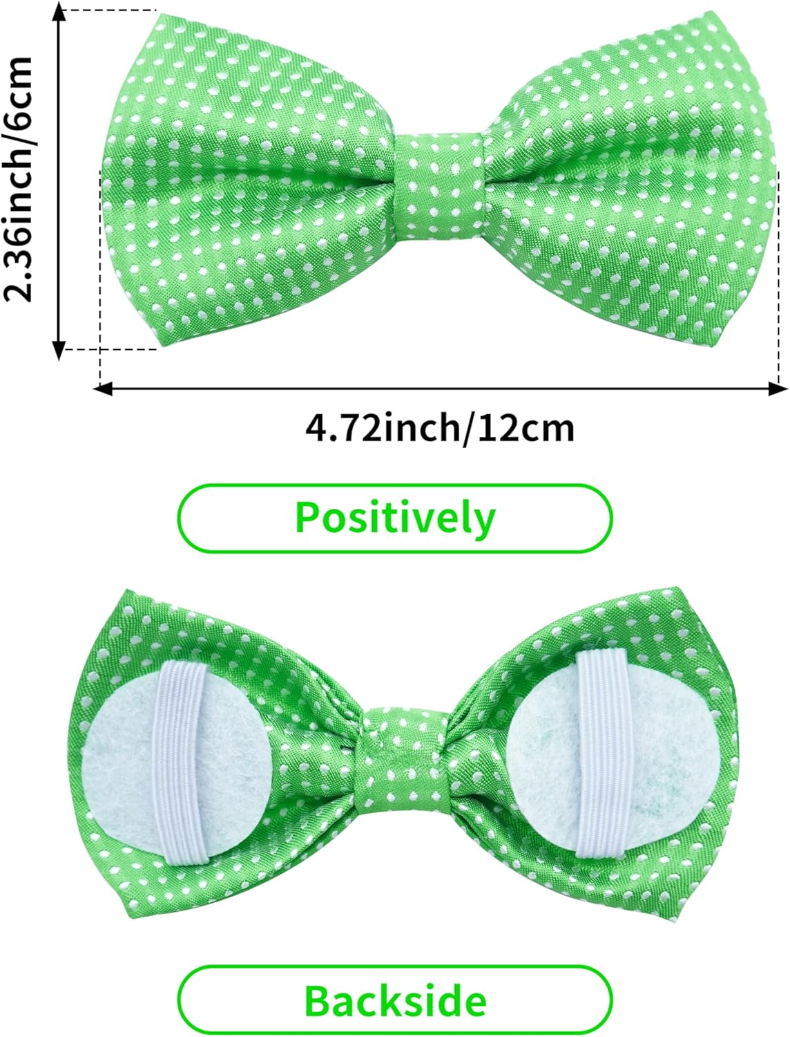 PET SHOW 8 Pack Dot Big Dogs Collar Embellishment Attachment Bow Ties for Medium Large Dogs Collar