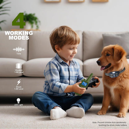 Dog Shock Collar, Electronic Dog Shock Collar with Shock, Beep, Vibration, Dog Training Collar with