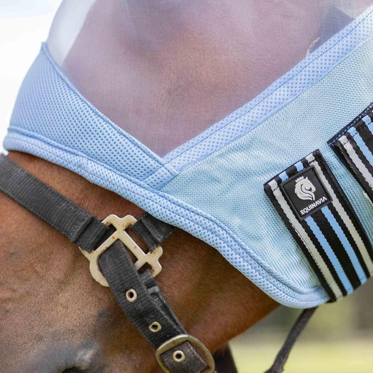 Equinavia Algard Soft Mesh Horse Fly Mask with Ear Protection and 45 UPF Rating | No Eye Irritation