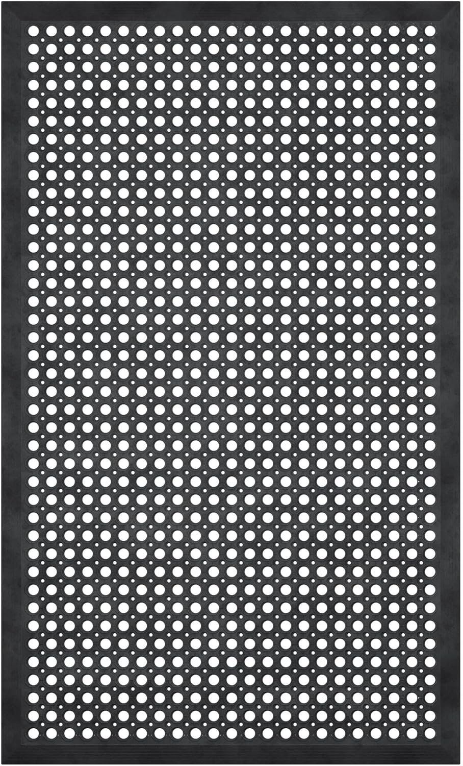 Ottomanson Heavy Duty Rubber Floor Mat – Non-Slip, Waterproof, Easy to Clean – Anti-Fatigue Mat for