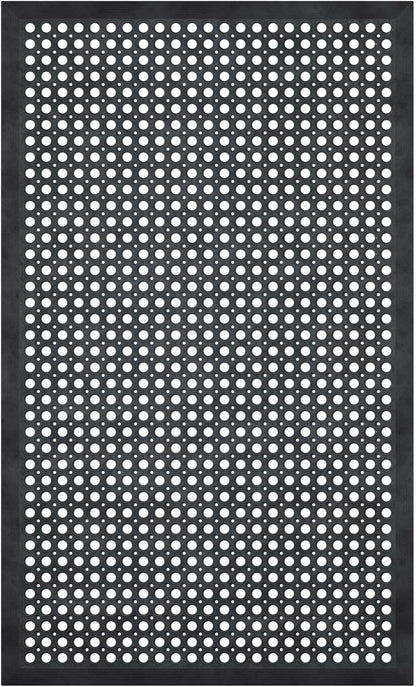 Ottomanson Heavy Duty Rubber Floor Mat – Non-Slip, Waterproof, Easy to Clean – Anti-Fatigue Mat for