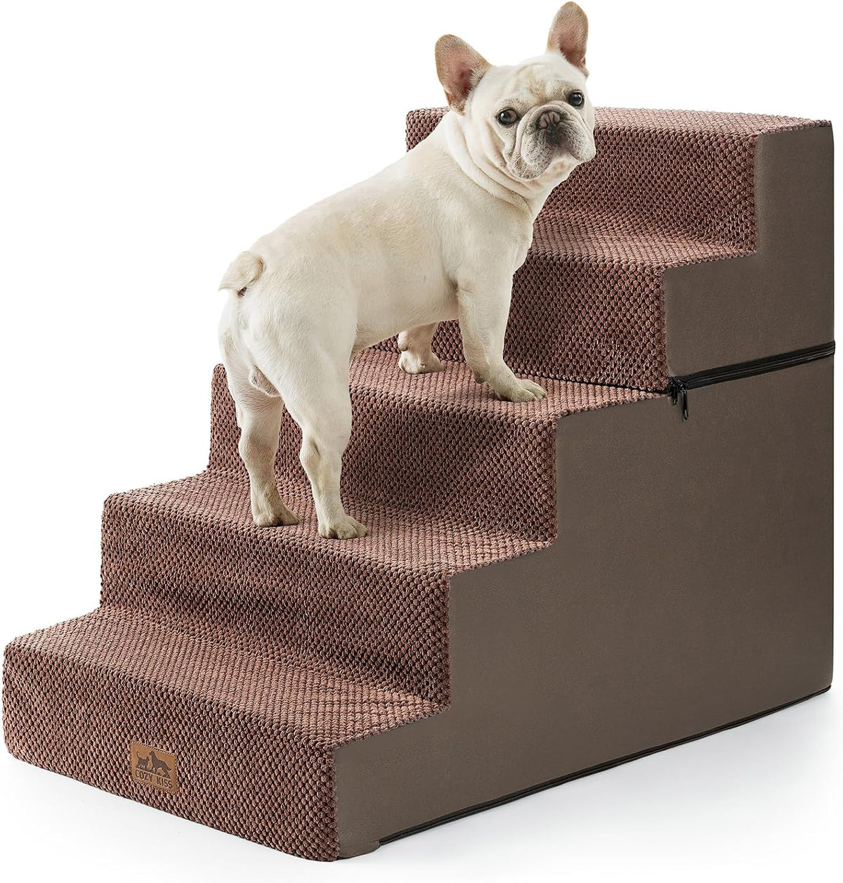 Dog Stairs for Small Dogs, 5 Tier Removable Wider Pet Stairs for Couch and Bed, 23.6" H Non-Slip