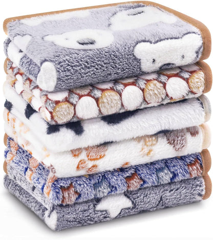 6 Pcs Guinea Pig Bedding Cage Liners Small Animal Flannel Blankets Sleep Mat Absorbent Reusable Pet