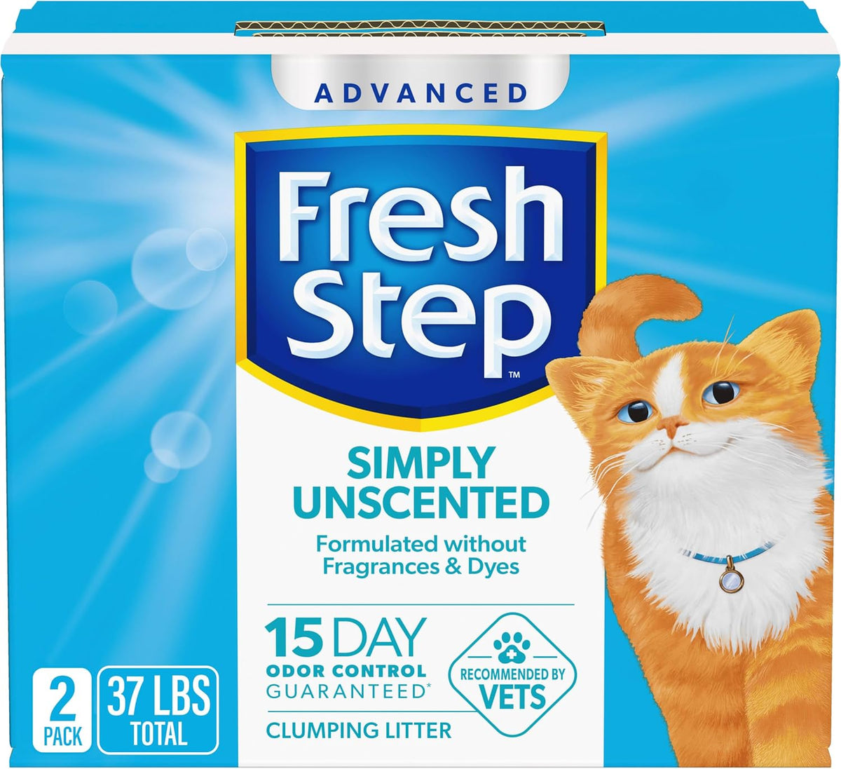 Fresh Step Advanced Simply Unscented Clumping Litter, Fresh Step Unscented Cat Litter Fights Odor