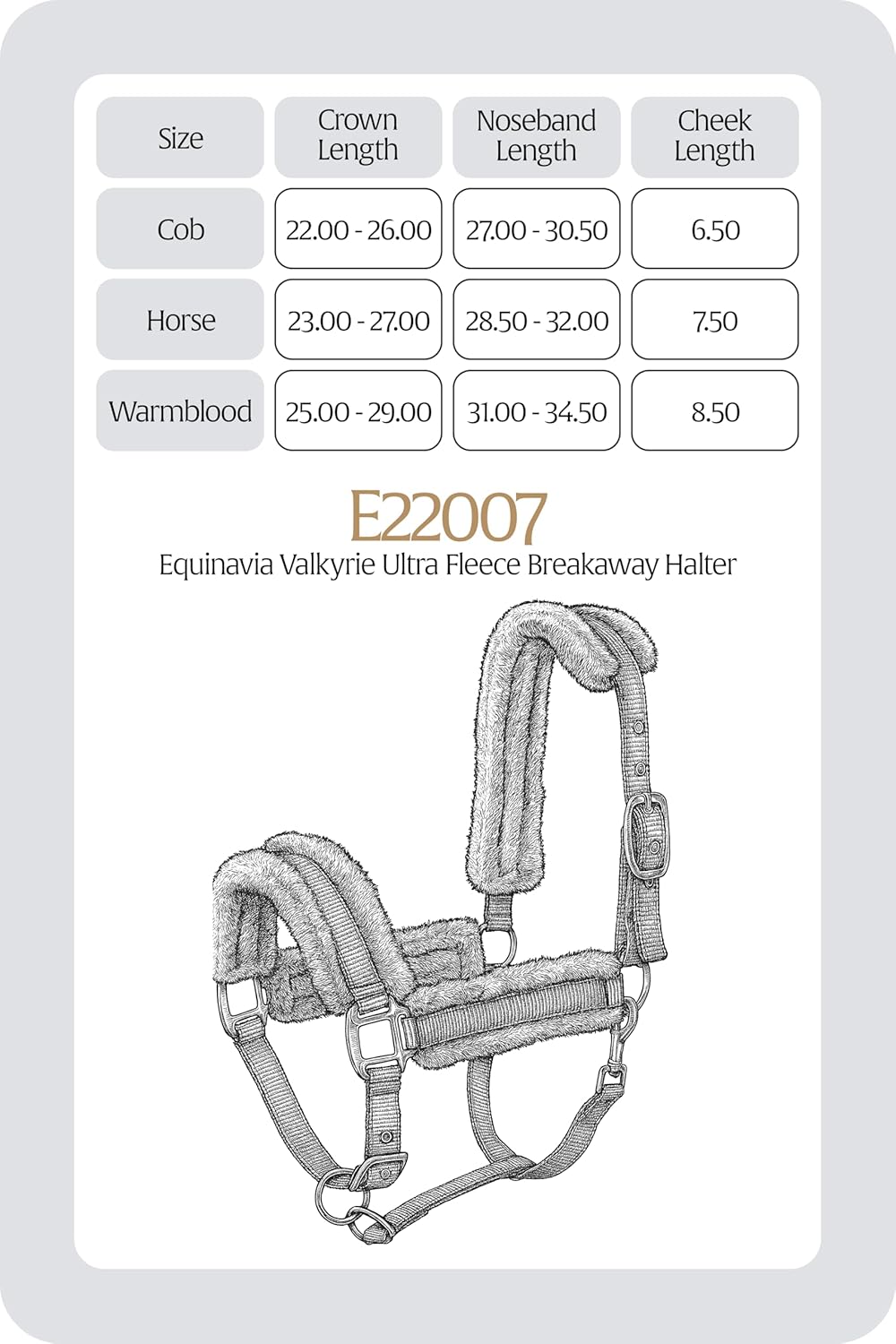 Equinavia Valkyrie Soft Ultra Fleece Padded Adjustable Breakaway Horse Halter - Navy/Navy