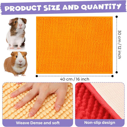Barydat 8 Pcs Guinea Pig Cage Liner for Guinea Pig Cage Bedding Reusable Rabbit Mat Pad Washable